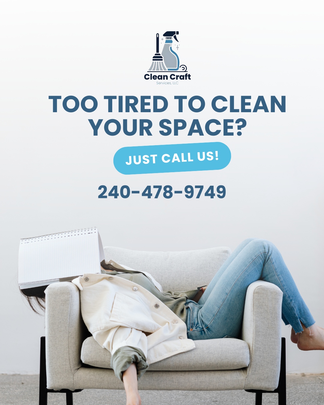Cleaning services social post created by Social DFY