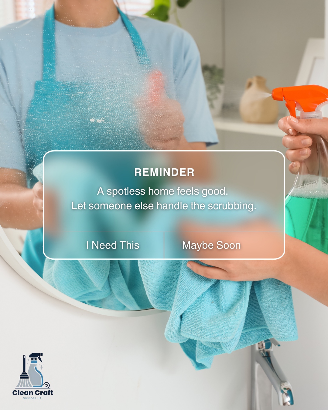 Cleaning services creative produced by Social DFY